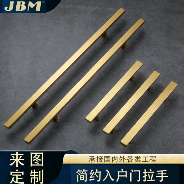 简约砂光不锈钢门拉手 办公室入户玻璃大门专用 工程定制长度