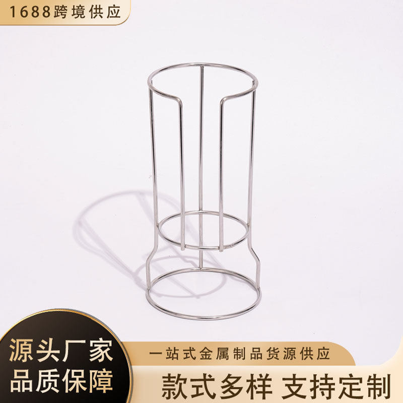 源头工厂供应铁艺简约纸巾架酒店餐巾架厨房餐桌立式卷纸架批发