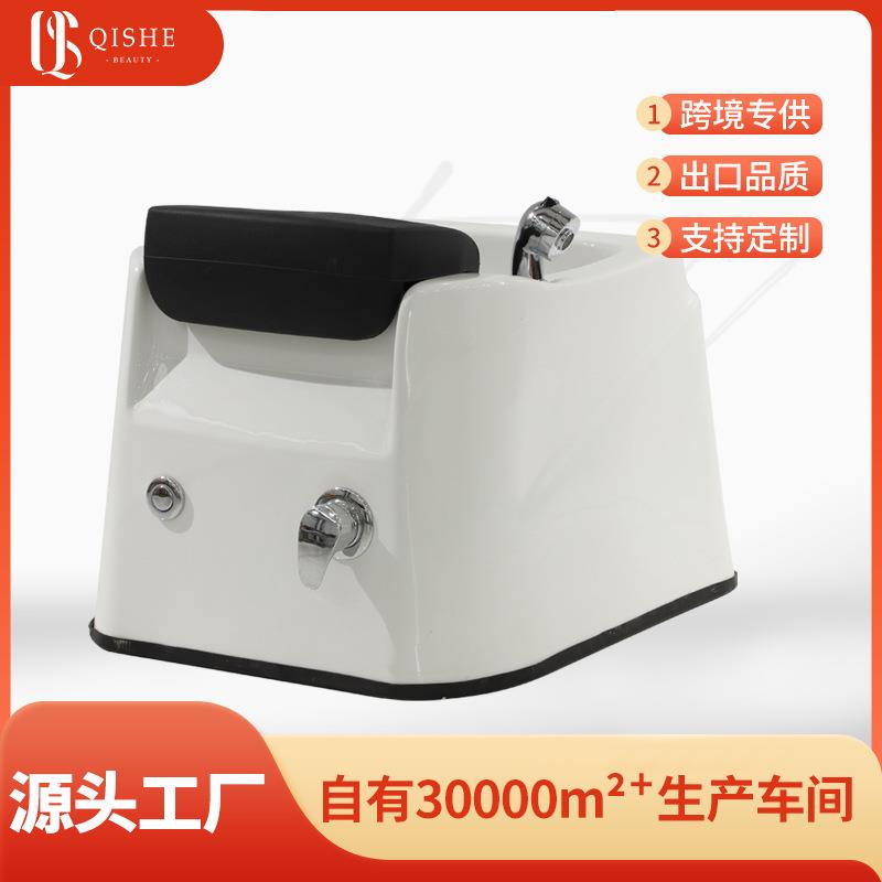 SPA泡脚盆玻璃材质亚克力盆带冲浪按摩彩灯消毒功能多功能沐足盆