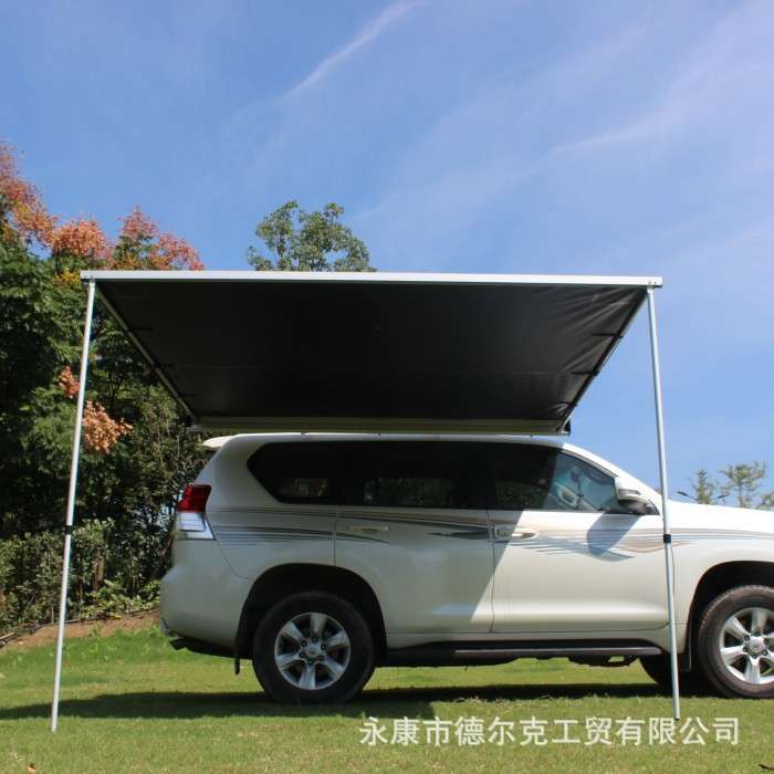 软壳卡其色黑胶车边帐篷车顶侧帐天幕凉棚 先选规格颜色 再选尺寸