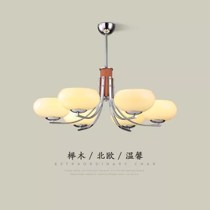客厅吊灯法式北欧中古风书房卧室房间灯复古创意设计感温馨主灯具