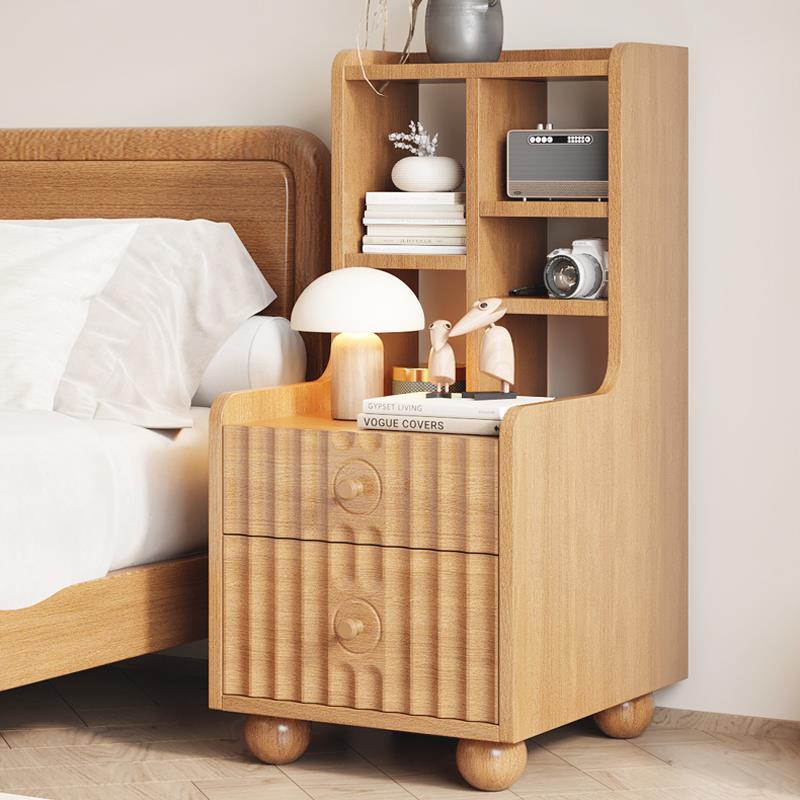 美式床头柜全实木家用卧室带抽屉储藏柜简约现代小户型欧式收纳柜