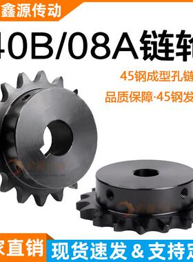 VLF02/SP40B/08A9 10 11 12 14 15 20-40齿成品孔45钢链条齿链轮
