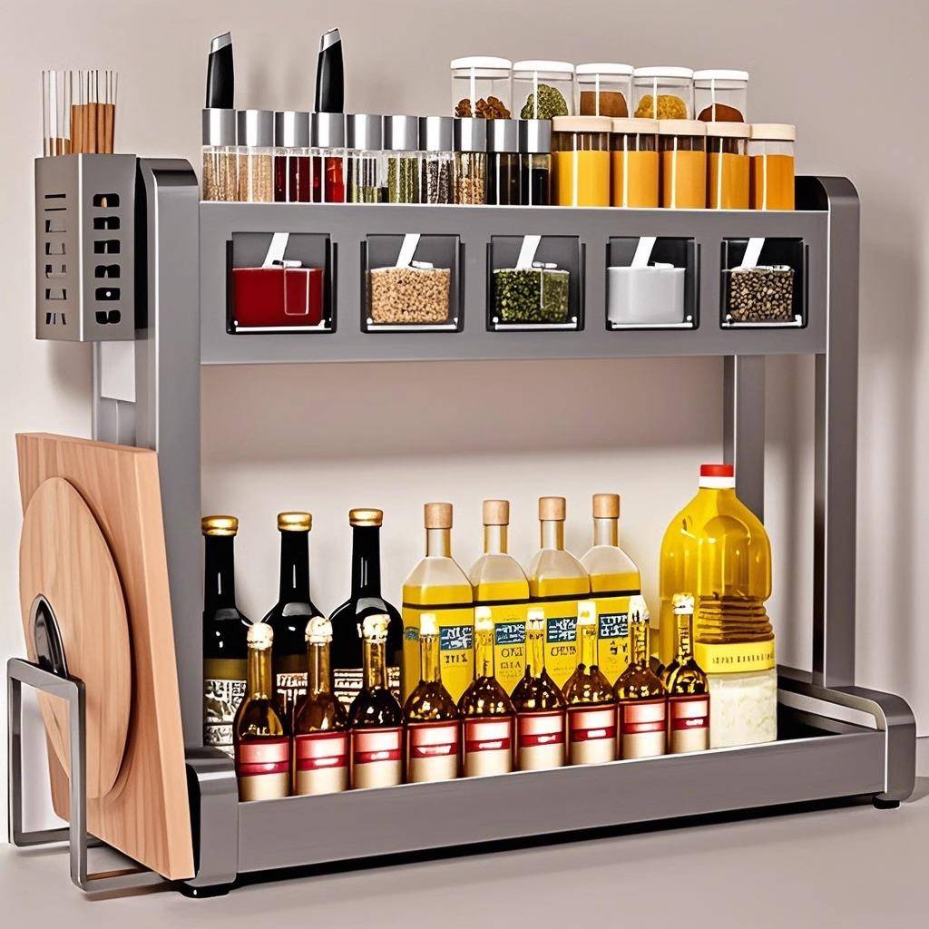 新款厨房多功能家用调料置物架筷子刀架台面调味品佐料厨具收纳架