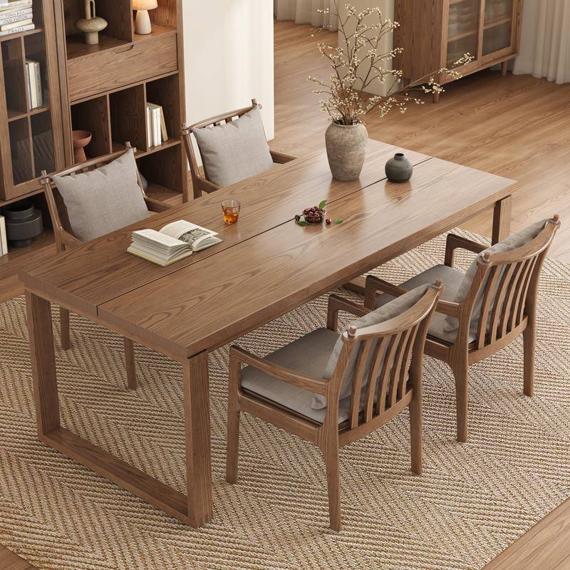 莫比恩餐桌白蜡木实木餐桌椅现代简约去客厅化大长桌书桌大板茶桌