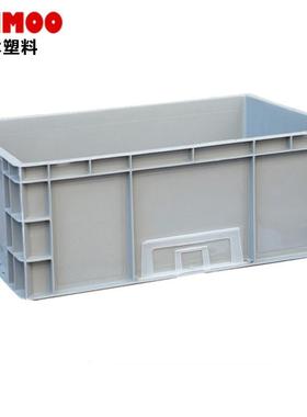 塑料周转箱EU4622物流箱带盖塑料箱600*400*230箱