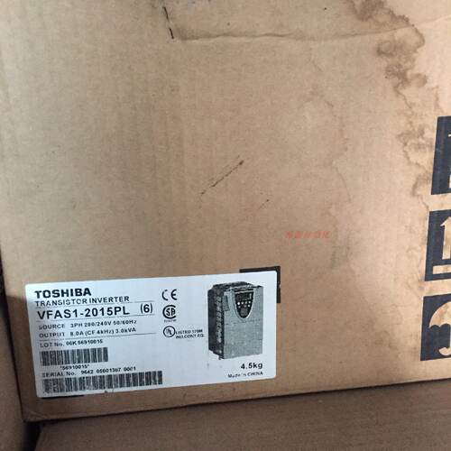 议价东芝0.4KW变频器VFAS1-2004PL三相220V全新质保一年公司现货