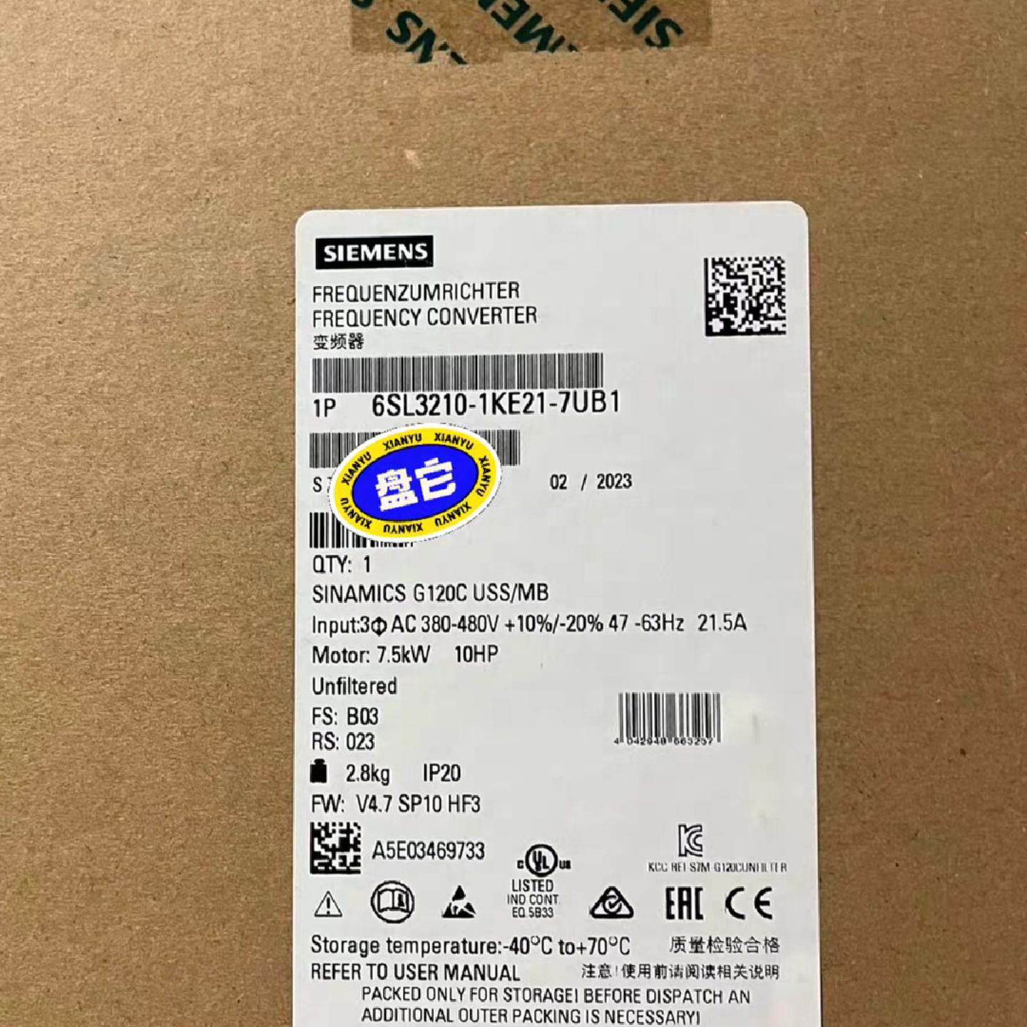 全新6SL3210-1KE21-7UB1原装现—议价