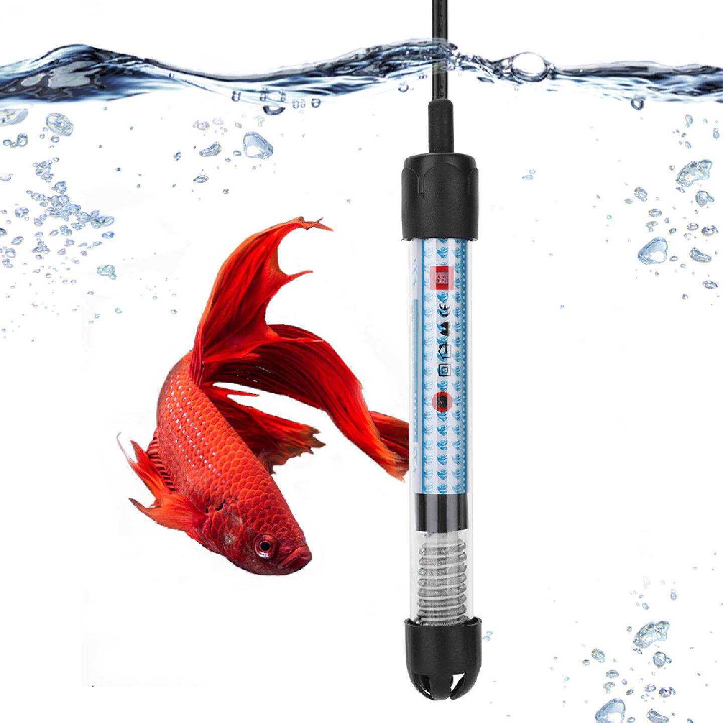 跨境日胜RS-25W/50W/100W/200W/300W水族箱加热棒鱼缸恒温棒