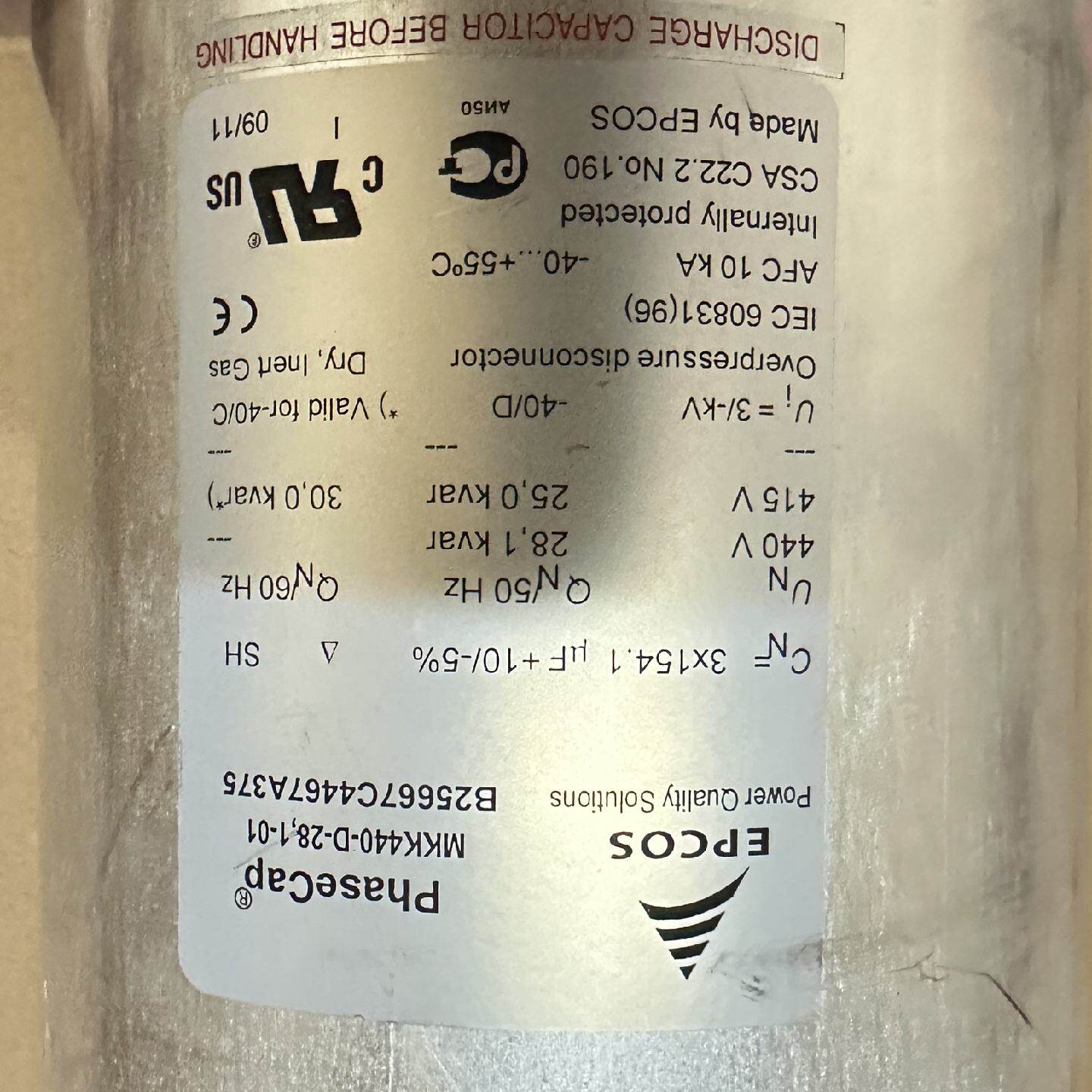 议价原装EPCOS爱普科斯电容器MKK440-D-28，1-01现货  B25667C446