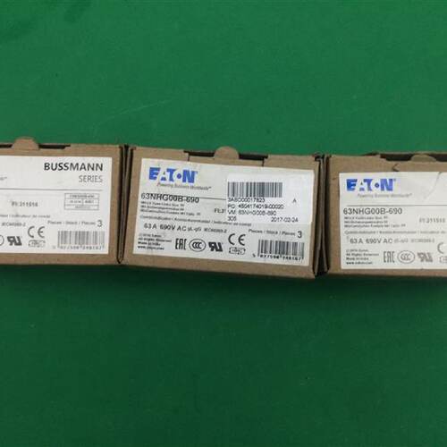 议价63NHG00B-690 bussmann熔断器 NH00刀型gL/gG 690V HRC