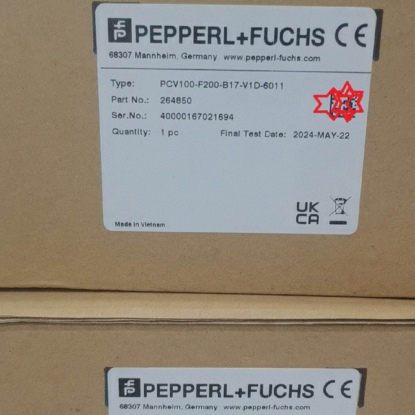 议价PCV100-F200-B17-V1D-6011倍加福光学读码感测器 货号264850