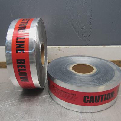 2ROLLS SCOTCH CAUTION BURIED ELECTRICAL LINE BELOW TAPE 3x10