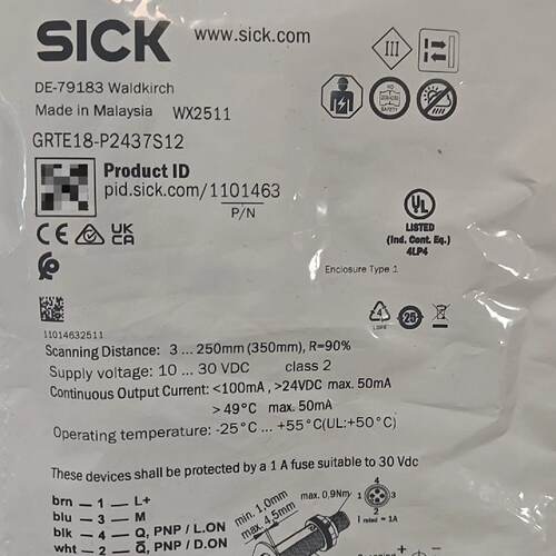 询价-西克光电传感器GRTE18P2437S12订货号1101