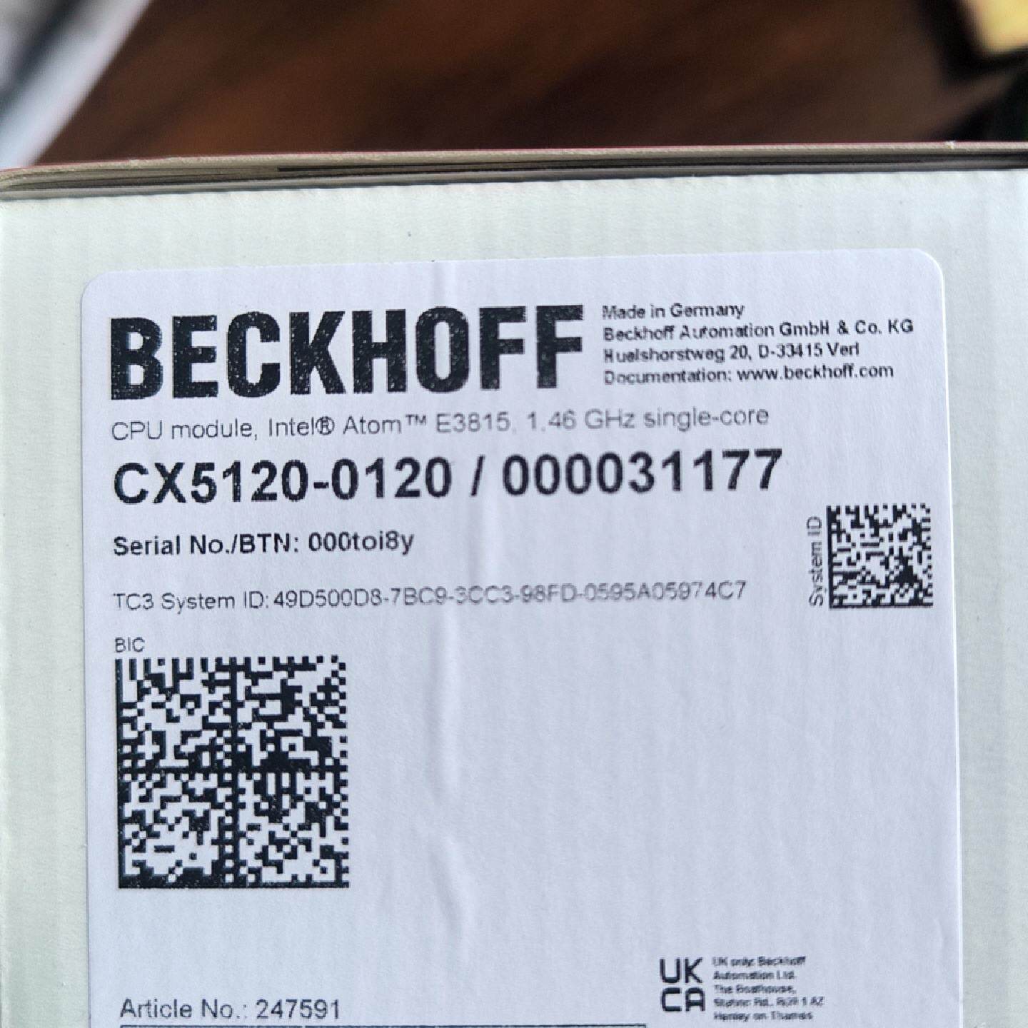 议价倍福嵌入式控制器CX2030-0142全新原装正品可对公，提供发票
