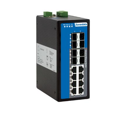 议价三旺IES6316-8GT8GS-2P48千兆环网冗余8光8电工业交换机3oned