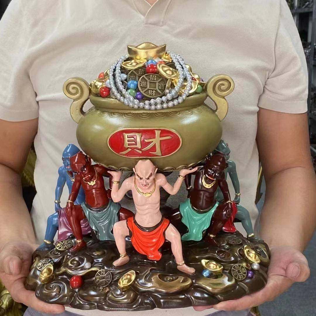 铜五灵公运财横财富贵聚宝盆摆件小鬼五方贵人家用装饰工艺品,鲜花速递/花卉仿真/绿植园艺,割草机/草坪机,淘宝优惠券,粉丝福利购,淘宝优惠卷