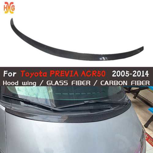 适用于丰田大霸王普瑞维亚estima acr50碳纤维改装机盖翼机盖装饰