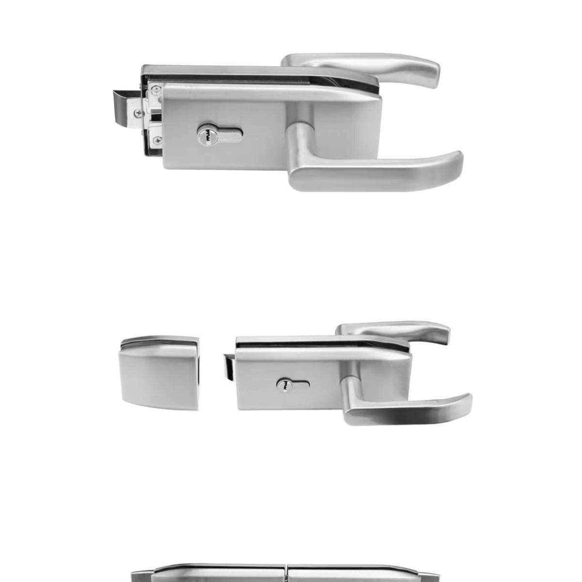 玻璃门锁办公室隔断高隔锁缺口锁平口锁开孔锁办公室门锁通用型