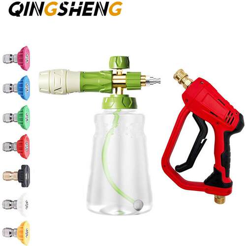 新款泡沫壶高压洗车水枪抹茶绿款PA壶1000ML台州壶泡沫喷枪