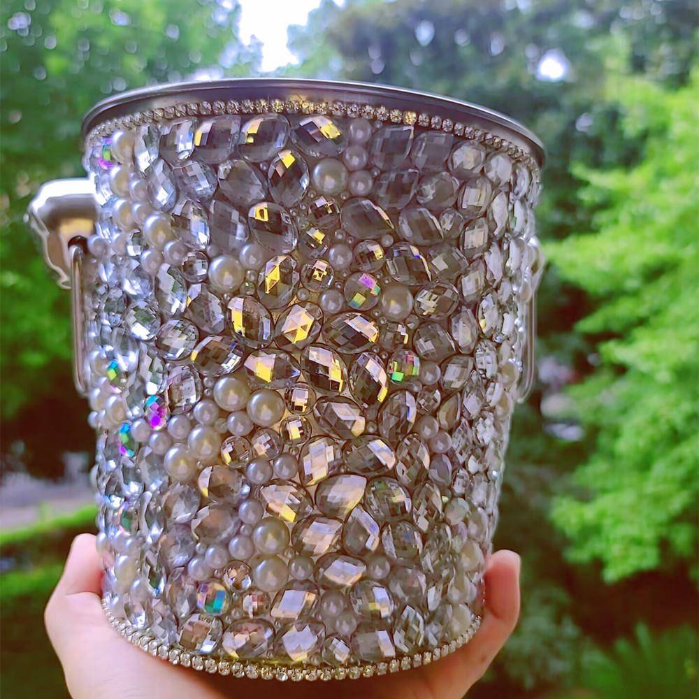 工厂现制加工外贸水晶冰桶不锈钢KTV用冰块桶时尚冰桶日用品