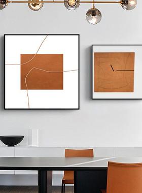 【折扣价】格局现代抽象风格客厅装饰画橙色白色空间壁画走廊玄关