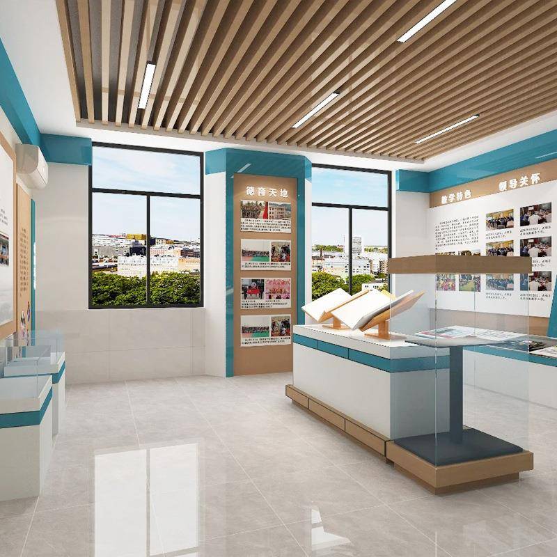 【折扣价】校园文化墙公告栏校史馆展示柜学校书法美术宣传墙柜走