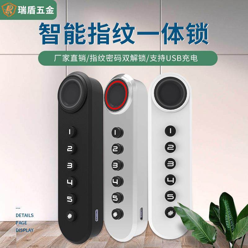 厂家直销智能指纹密码锁 两种模式智能密码挂锁抽屉衣柜锁智能锁