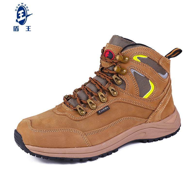 盾王中邦防滑耐磨劳保鞋男防静电工作鞋子轻便透气软底高帮安全鞋