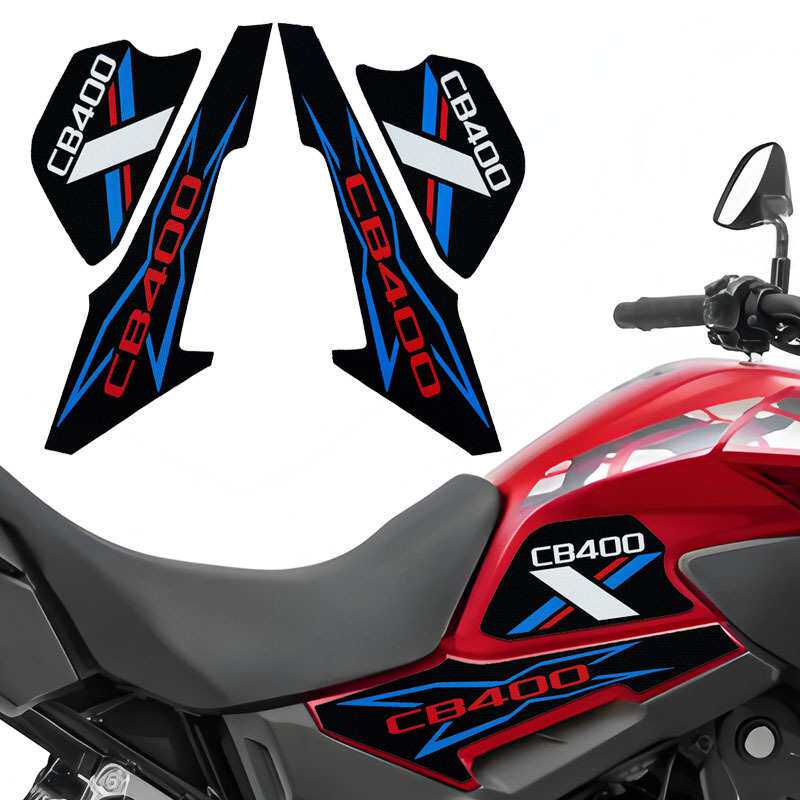 适用本田CB400X 油箱侧贴UV高清打印不褪色 钻石纹防滑油箱橡胶垫