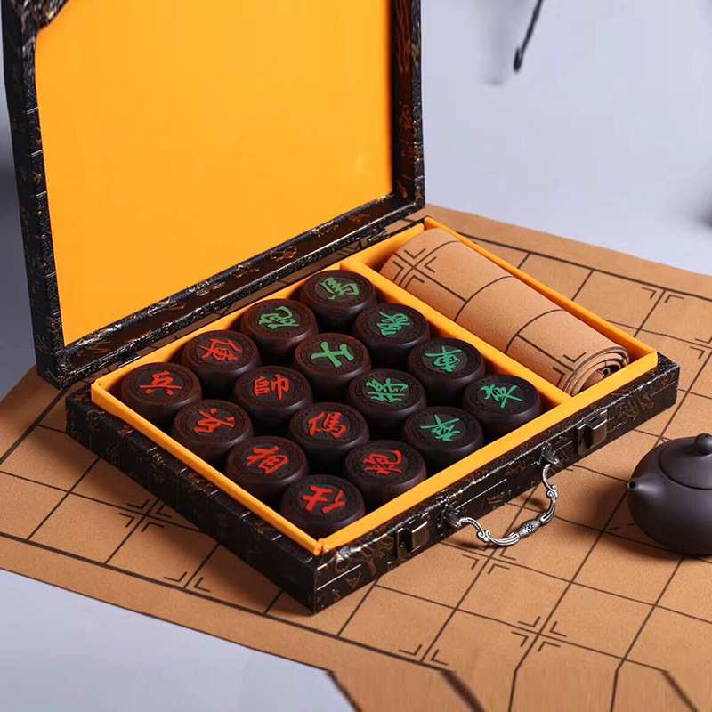 酸枝象棋带棋盘木质花梨金丝楠木黑檀木大号象棋木套装