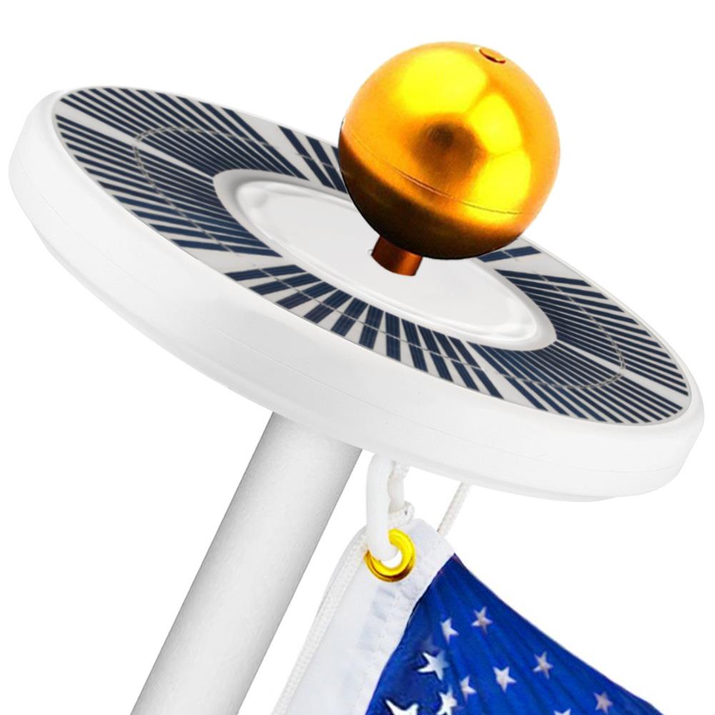 升级款128led太阳能旗杆灯旗帜灯庭院灯太阳能帐篷灯国旗灯野营灯