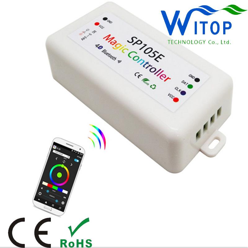 SP105E 蓝牙幻彩控制器 支持16种IC 幻彩WS2811蓝牙手机APP控制器