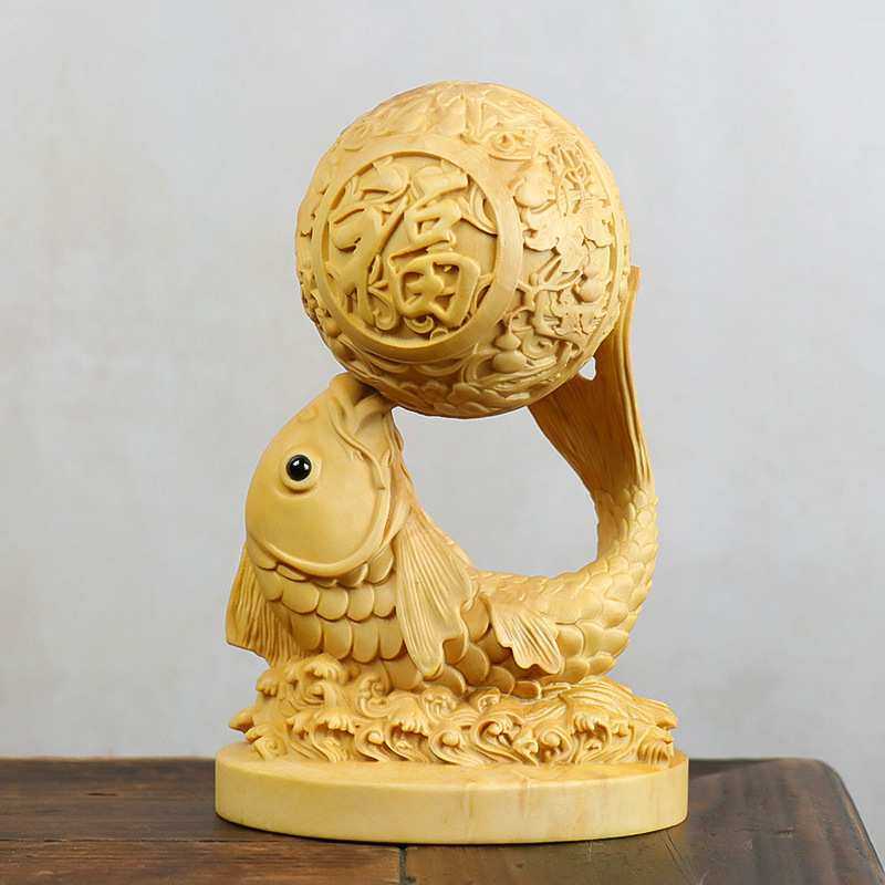 黄杨木雕木质摆件手把件中式家居饰品电视柜连年有余鱼跃龙门福鱼,模玩/动漫/周边/娃圈三坑/桌游,模型制作工具/辅料耗材,淘宝优惠券,粉丝福利购,淘宝优惠卷