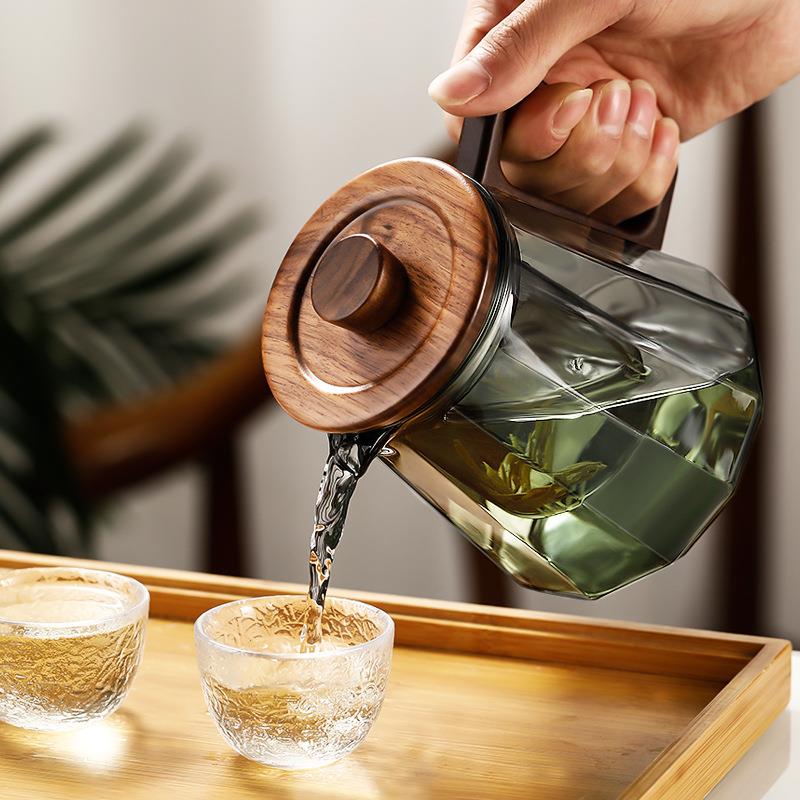 耐高温玻璃茶壶茶水分离可加热煮茶器家用小型茶具套装花茶泡茶壶