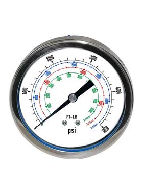 供应全钢压力表充油耐震不锈钢轴向带边横装YNBF100ZT