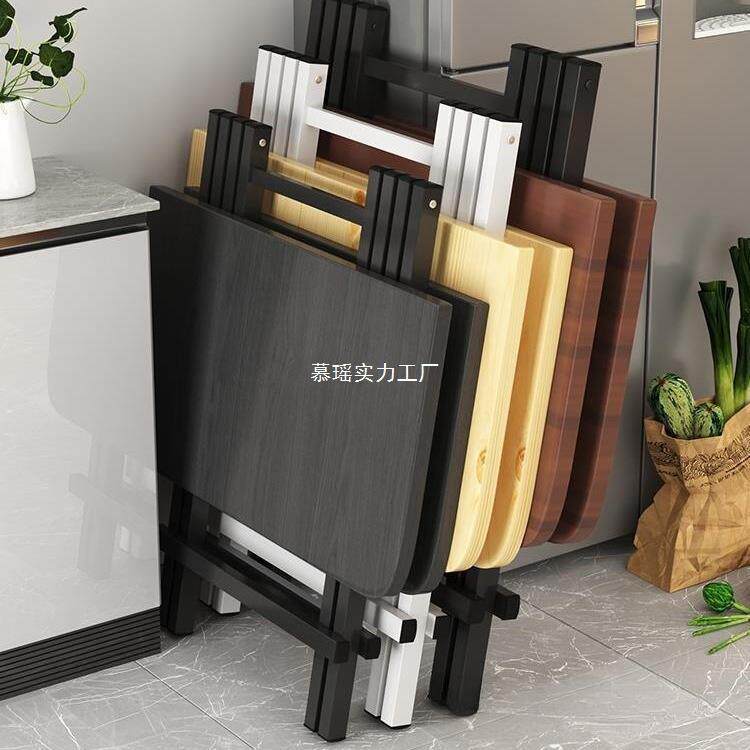 折叠桌餐桌方桌子家用简易1米吃饭桌90cm户外摆摊折叠桌椅小户型