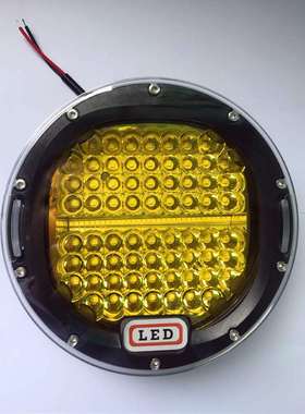 厂家生产7英寸黄色圆形300WLED汽车工作灯汽车改装灯射灯