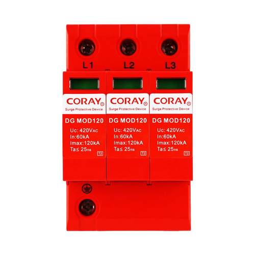 易科雷3P电源防雷器120KAUc420VT2一级B级浪涌保护器DGMOD120