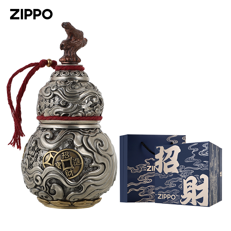 ZIPPO打火机之宝防风煤油 招财纳福葫芦送朋友 男友收藏生日礼物