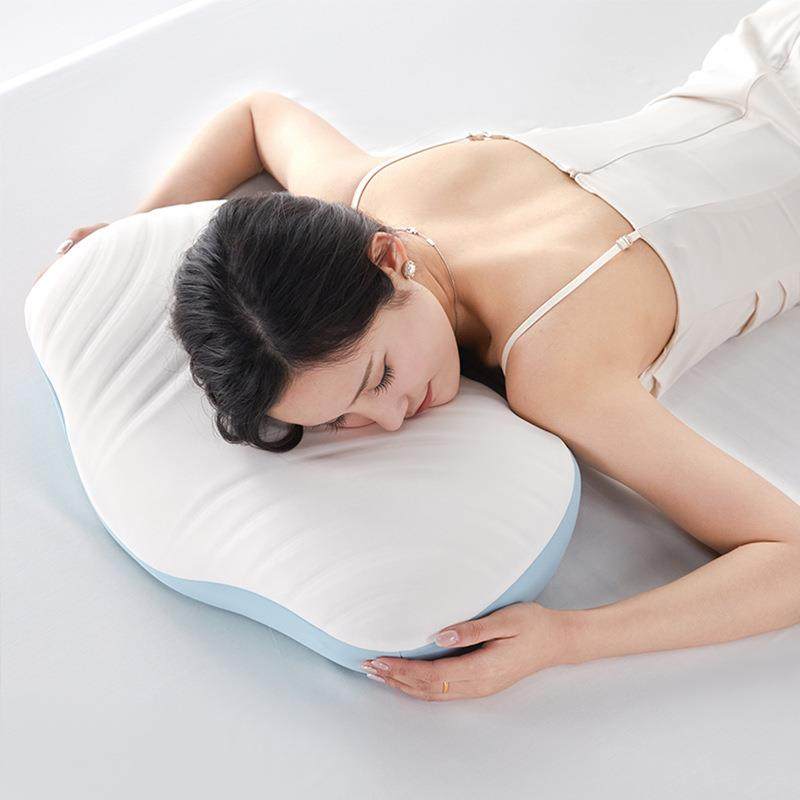 新款高端蝶形软支撑护颈枕侧睡仰睡柔软枕芯单人枕头一只装