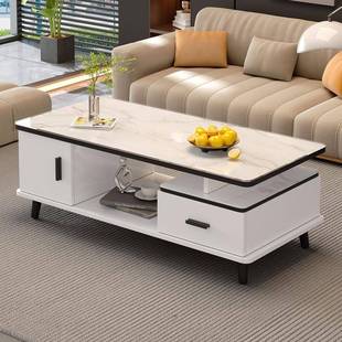 茶几客厅家用小户型简约现代钢化玻璃桌面阳台小茶台桌子储物空间