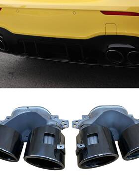 适用于奔驰AMG四出尾嘴GLB35改装CLAGLA后唇A45S/A35L尾喉排气管