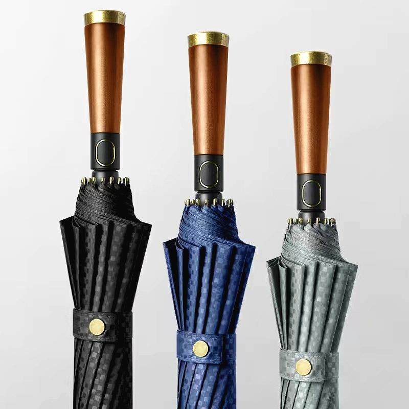 德国高档男士商务长柄雨伞复古木柄加固16骨防风120cm直柄抗风暴,金属材料及制品,金属加工件/五金加工件,淘宝优惠券,粉丝福利购,淘宝优惠卷