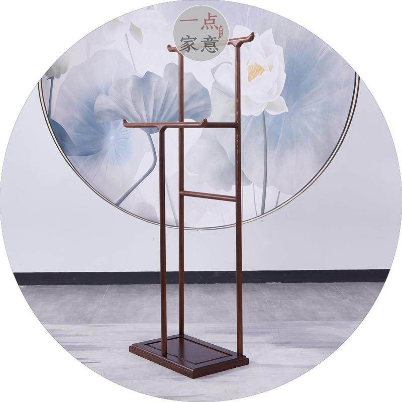 民宿衣帽架现代复古样板间双杆式挂衣架落地卧室简易衣帽一体架,金属材料及制品,金属加工件/五金加工件,淘宝优惠券,粉丝福利购,淘宝优惠卷