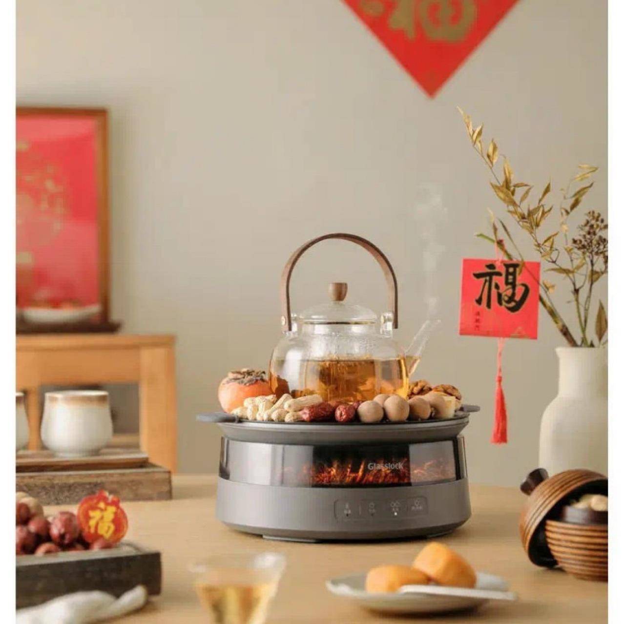 GLASSLOCK盖朗围炉煮茶器电茶炉养生壶电陶炉泡茶煮茶机围炉