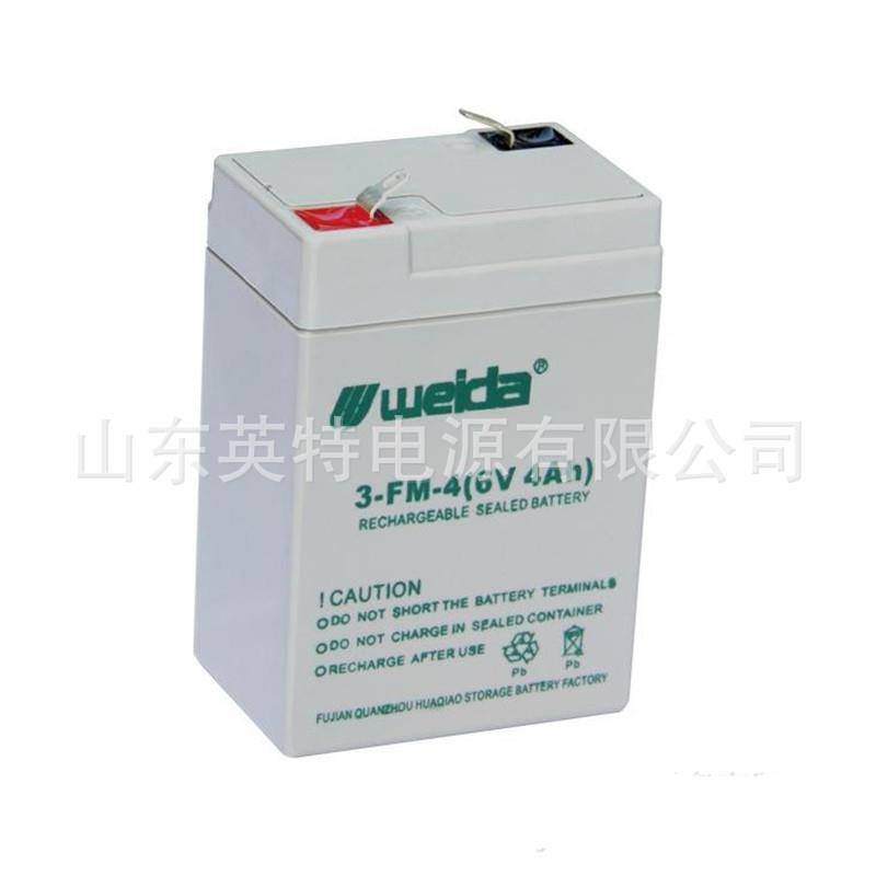 现货供应威达weida蓄电池6V4AH3-FM-4铅酸免维护蓄电池