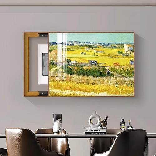 莫奈梵高田园电表箱画装饰画遮挡箱电闸箱配电箱壁画客厅世界名画