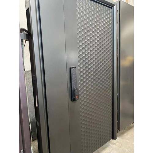 6毫米浮雕铸铝门高端小区入户门现代极简风无卡边别墅门包邮安装