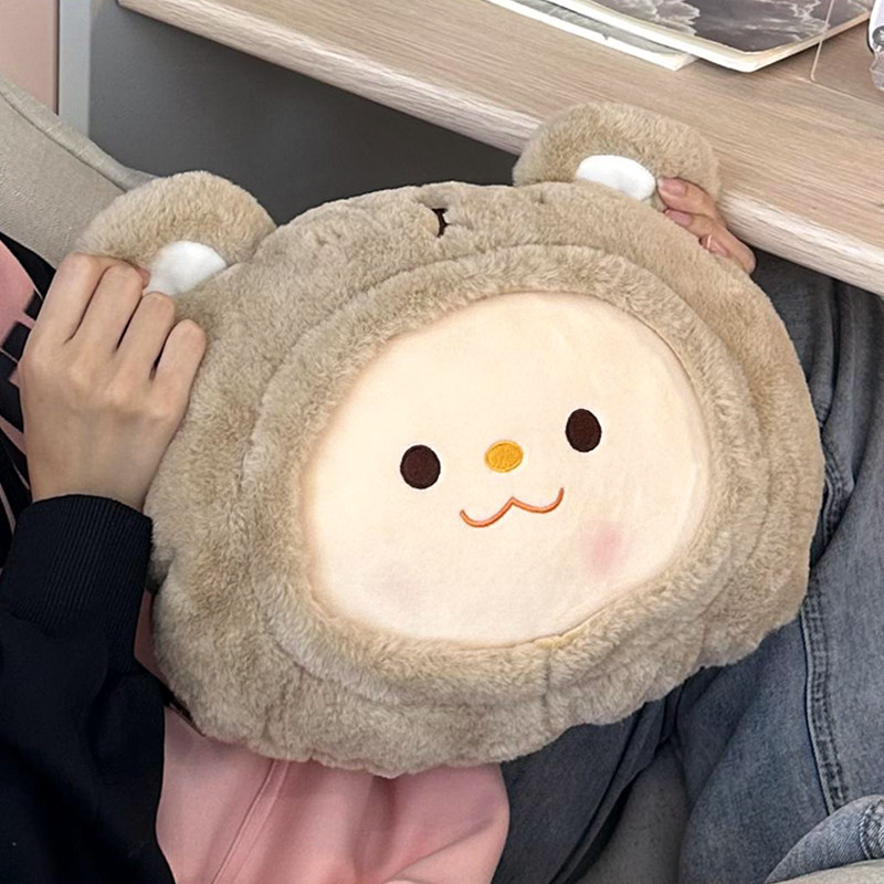 卡通暖手抱枕冬天充电式电热暖手宝可爱女生学生宿舍毛绒插手午睡